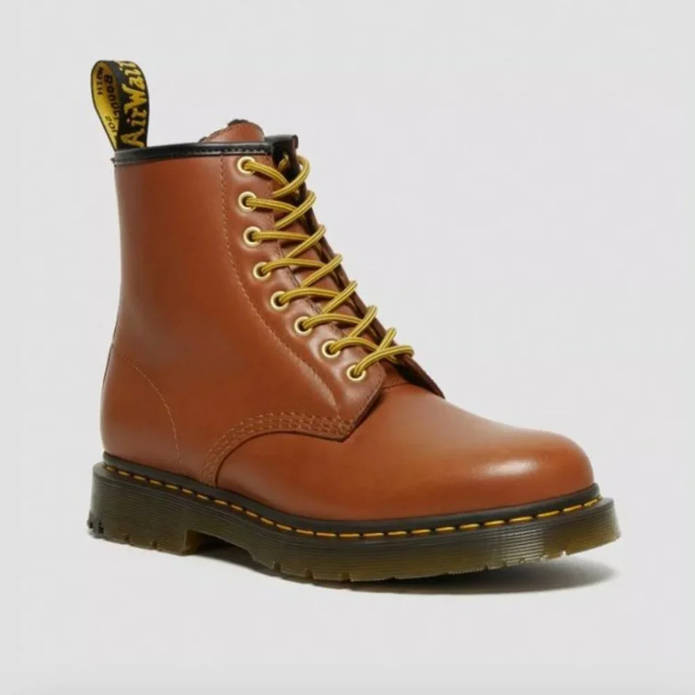***Sold***Dr Martens Unisex Tan Winter Grip 1460 DM-Lace-up Leather Boots - Picture 1 of 11